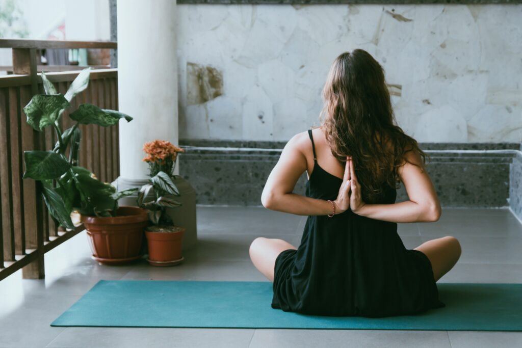 Lady doing yoga